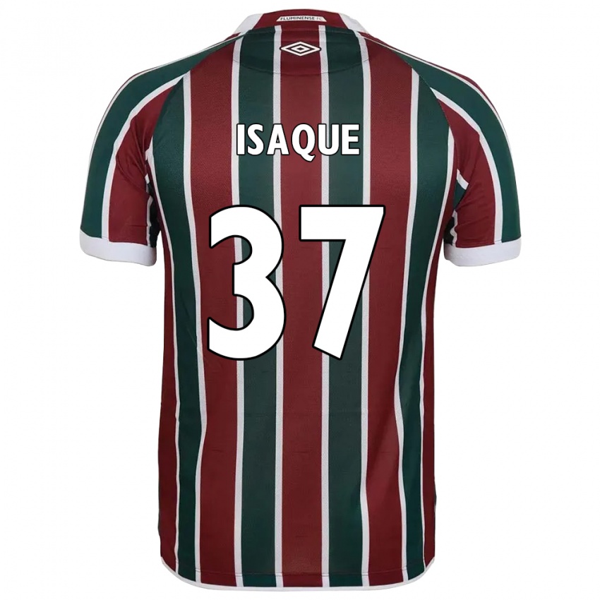 ילדים Isaque #37 לבן ירוק חום-ערמוני ג'רזי ביתית 2025/26 חולצה קצרה