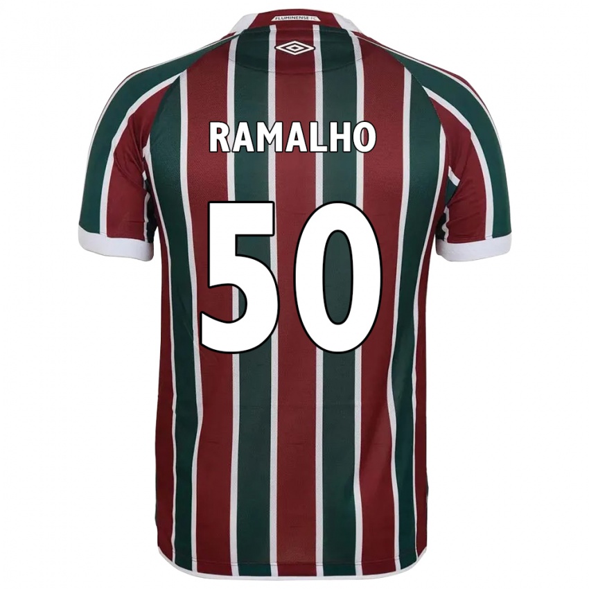 ילדים גוסטבו רמליו ברמר פינטו #50 לבן ירוק חום-ערמוני ג'רזי ביתית 2025/26 חולצה קצרה