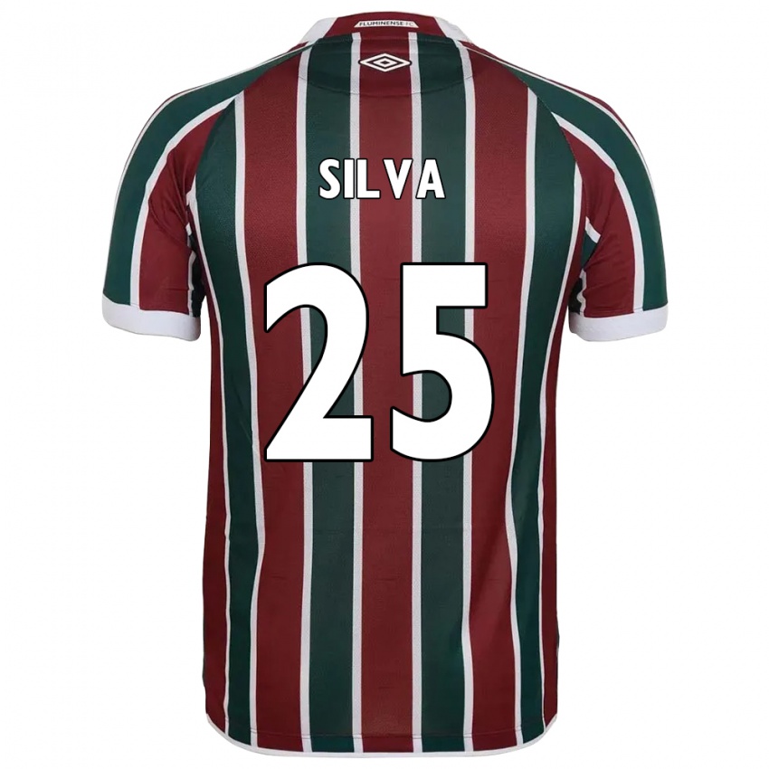 ילדים Julia Silva #25 לבן ירוק חום-ערמוני ג'רזי ביתית 2025/26 חולצה קצרה