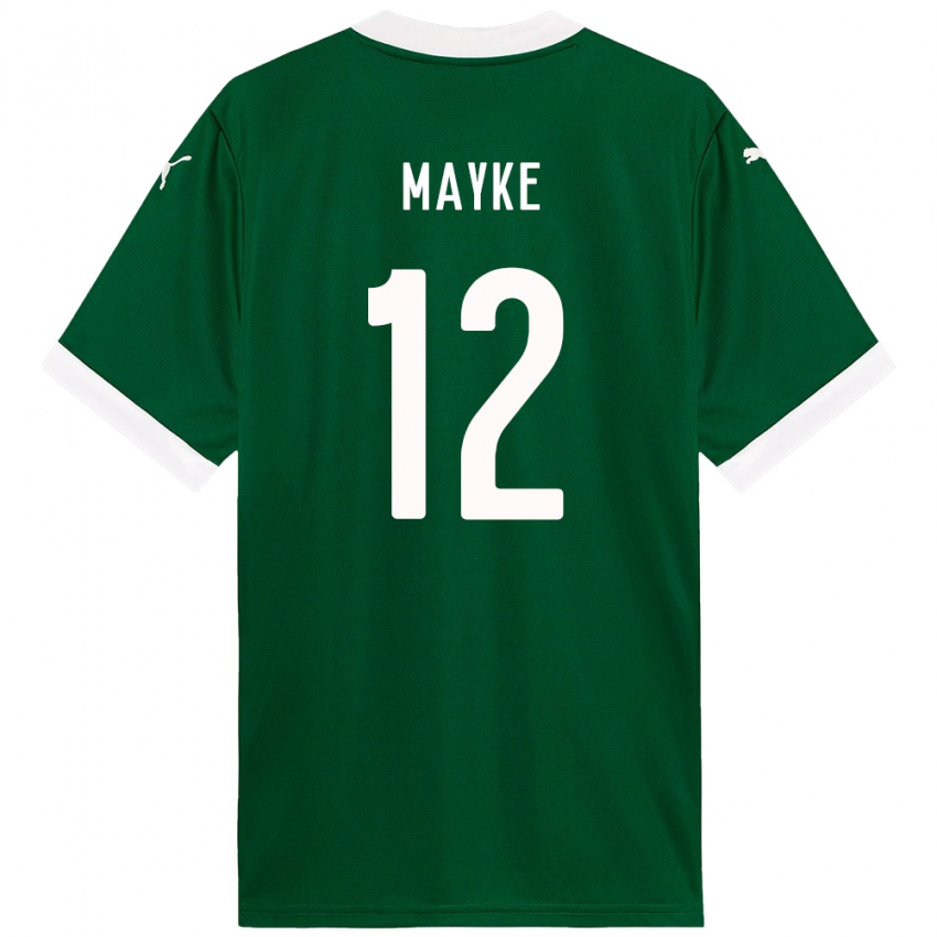 ילדים Mayke #12 לבן ירוק ג'רזי ביתית 2025/26 חולצה קצרה
