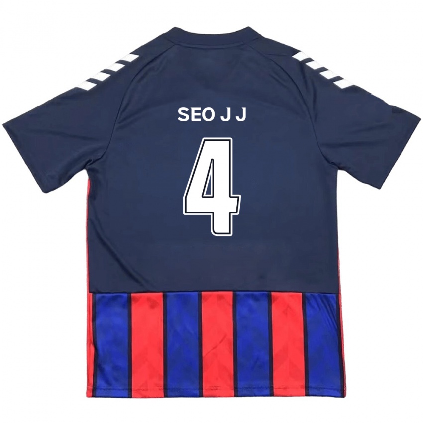 ילדים Seo Jin-Ju #4 לבן פנינה אדום ג'רזי ביתית 2025/26 חולצה קצרה