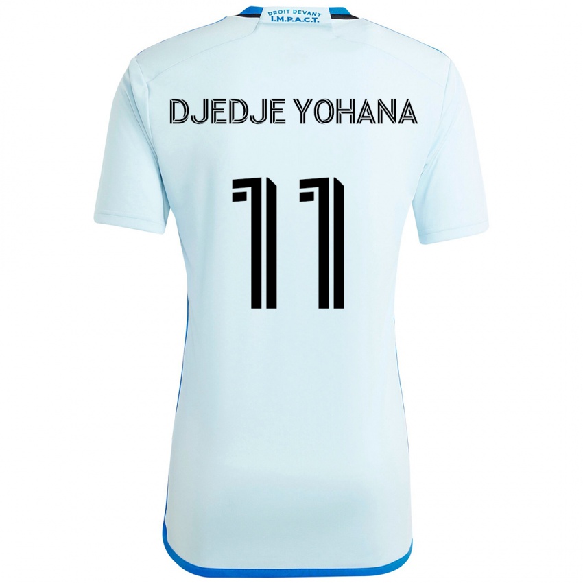 ילדים Kabie Djedje Yohana #11 כחול כהה שחור הרחק ג'רזי 2025/26 חולצה קצרה