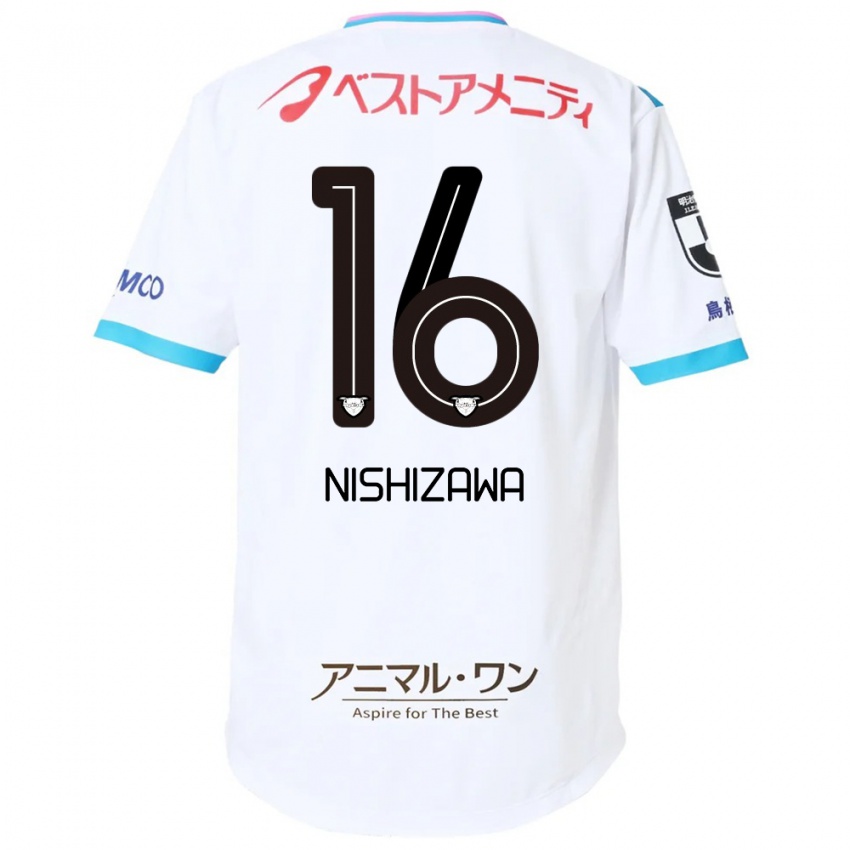 ילדים Kenta Nishizawa #16 כחול ורוד הרחק ג'רזי 2025/26 חולצה קצרה