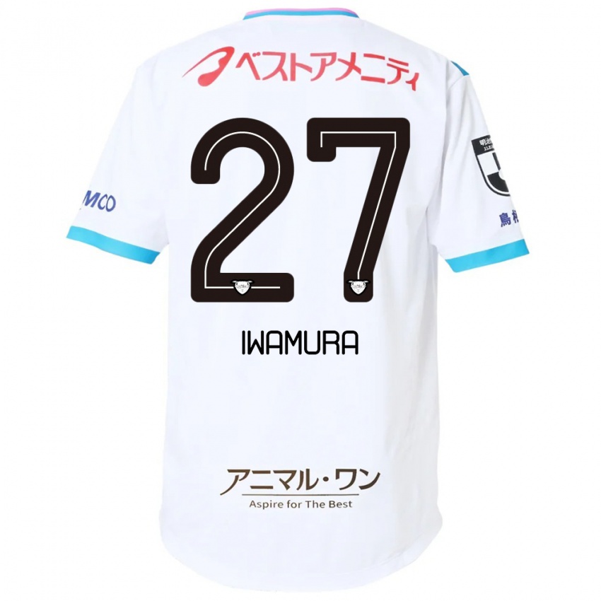 ילדים Junnosuke Iwamura #27 כחול ורוד הרחק ג'רזי 2025/26 חולצה קצרה