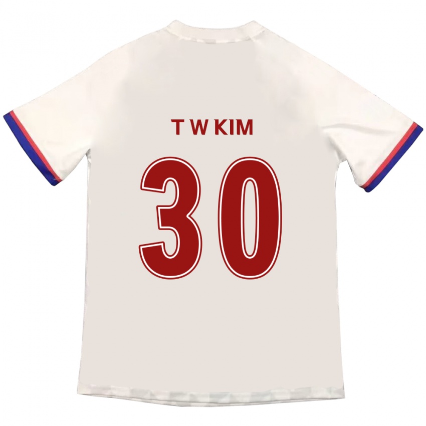 ילדים Tae-Woo Kim #30 כחול מלכותי אדום הרחק ג'רזי 2025/26 חולצה קצרה