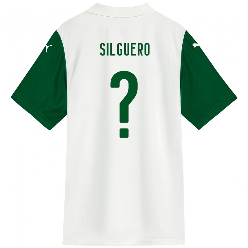 גברים Junior Silguero #0 ירוק לבן הרחק ג'רזי 2025/26 חולצה קצרה