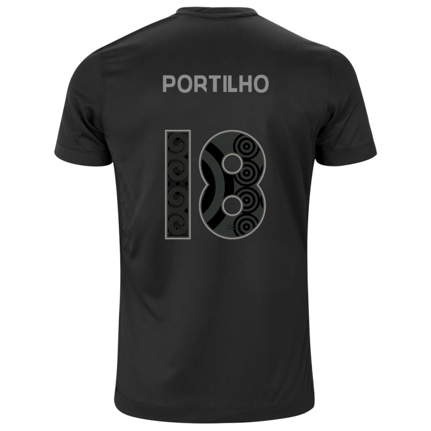 גברים Gabi Portilho #18 לבן שחור הרחק ג'רזי 2025/26 חולצה קצרה