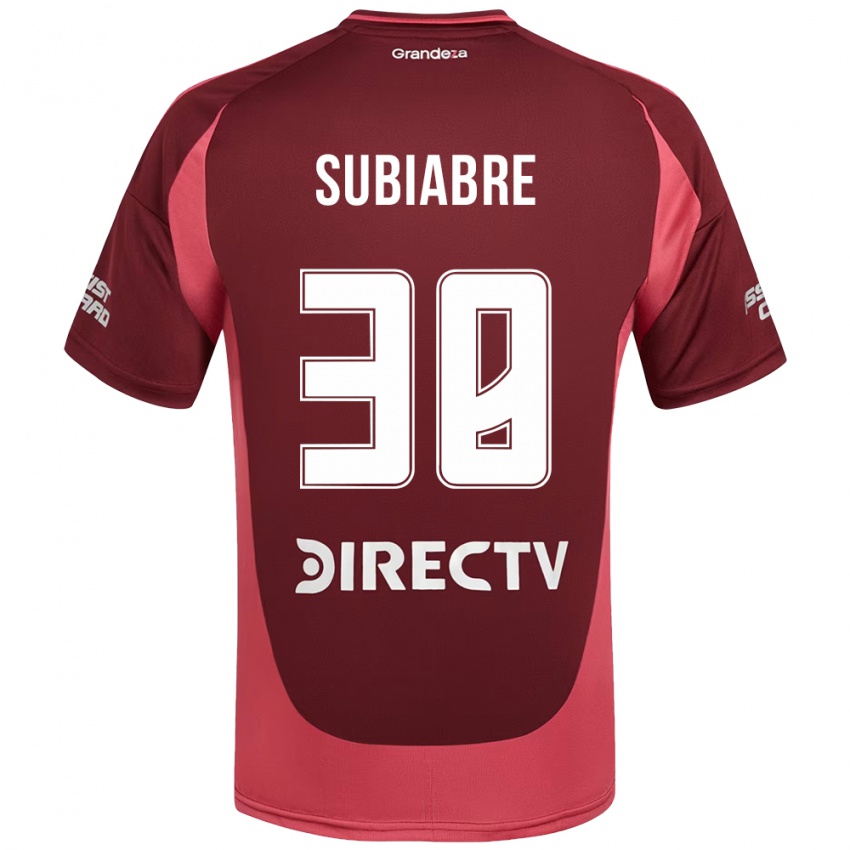 גברים Ian Subiabre #38 לבן אדום הרחק ג'רזי 2025/26 חולצה קצרה