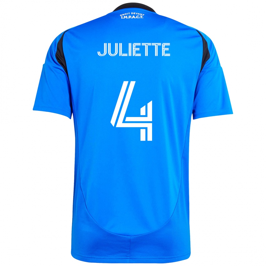 נשים Perreault Juliette #4 תכלת שמיים כחול כהה ג'רזי ביתית 2025/26 חולצה קצרה