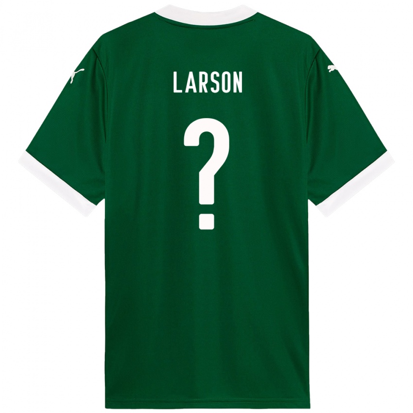 נשים Larson #0 לבן ירוק ג'רזי ביתית 2025/26 חולצה קצרה