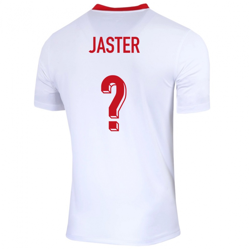 ילדים פולין Adrian Jaster #0 לבן ג'רזי ביתית 24-26 חולצה קצרה