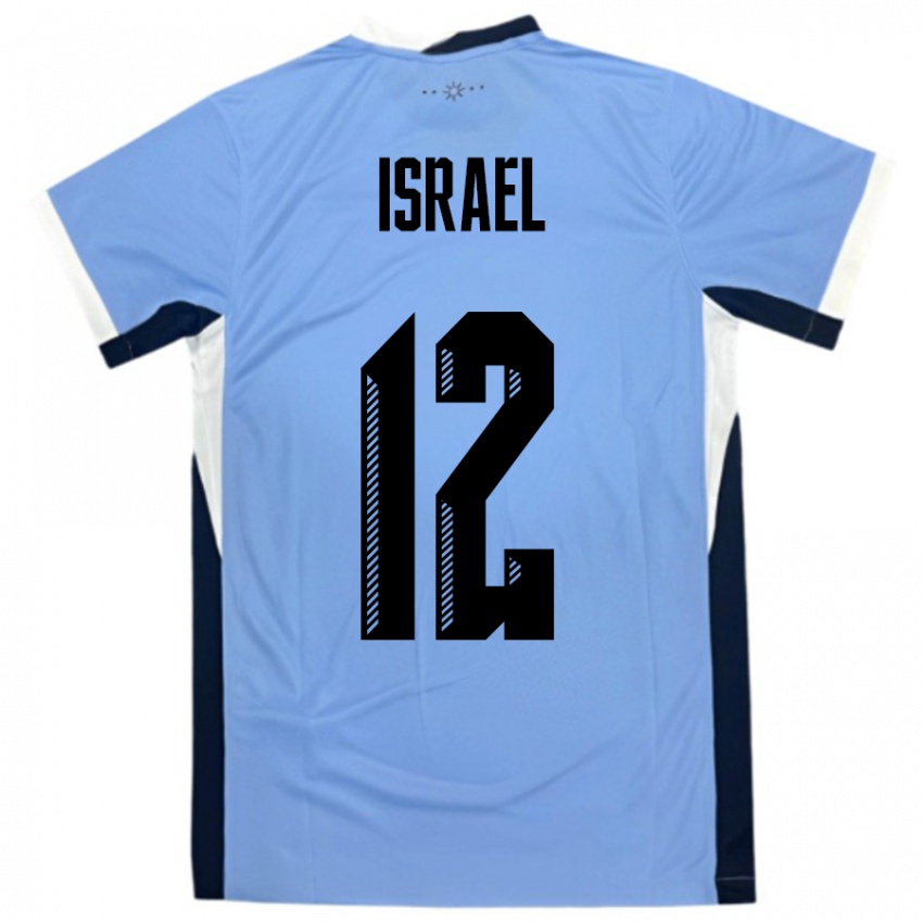 ילדים אורוגוואי פרנקו ישראל #12 לבן שחור ג'רזי ביתית 24-26 חולצה קצרה