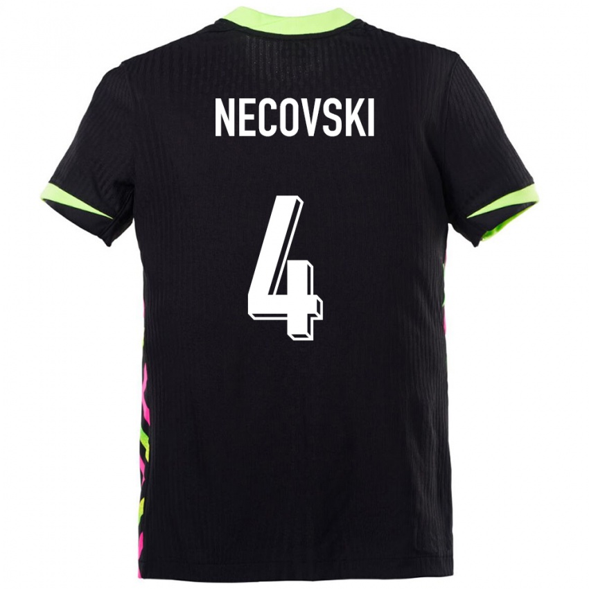 ילדים אוֹסטְרַלִיָה Jayden Necovski #4 כחול כהה הרחק ג'רזי 24-26 חולצה קצרה
