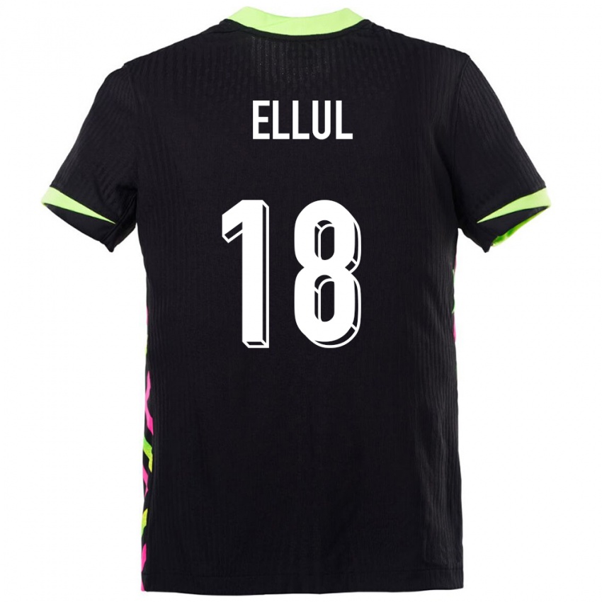 ילדים אוֹסטְרַלִיָה Noah Ellul #18 כחול כהה הרחק ג'רזי 24-26 חולצה קצרה