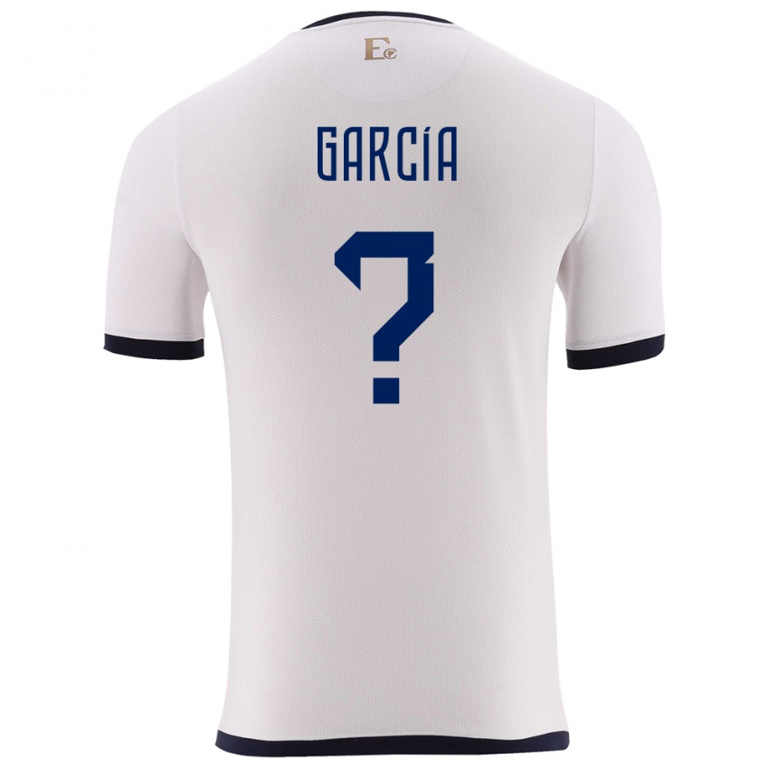 ילדים אקוודור Dary García #0 לבן הרחק ג'רזי 24-26 חולצה קצרה