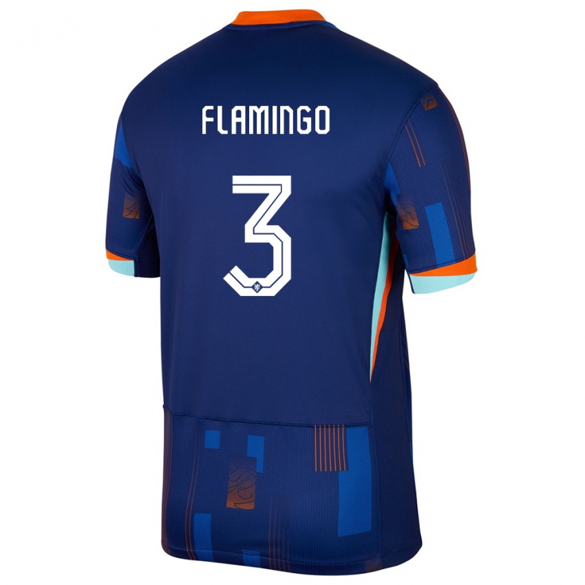 ילדים הולנד Ryan Flamingo #3 כְּחוֹל הרחק ג'רזי 24-26 חולצה קצרה