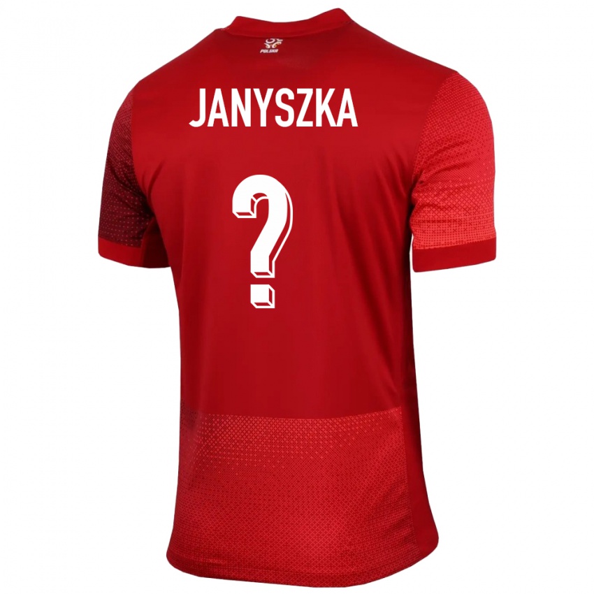 ילדים פולין Hubert Janyszka #0 אָדוֹם הרחק ג'רזי 24-26 חולצה קצרה