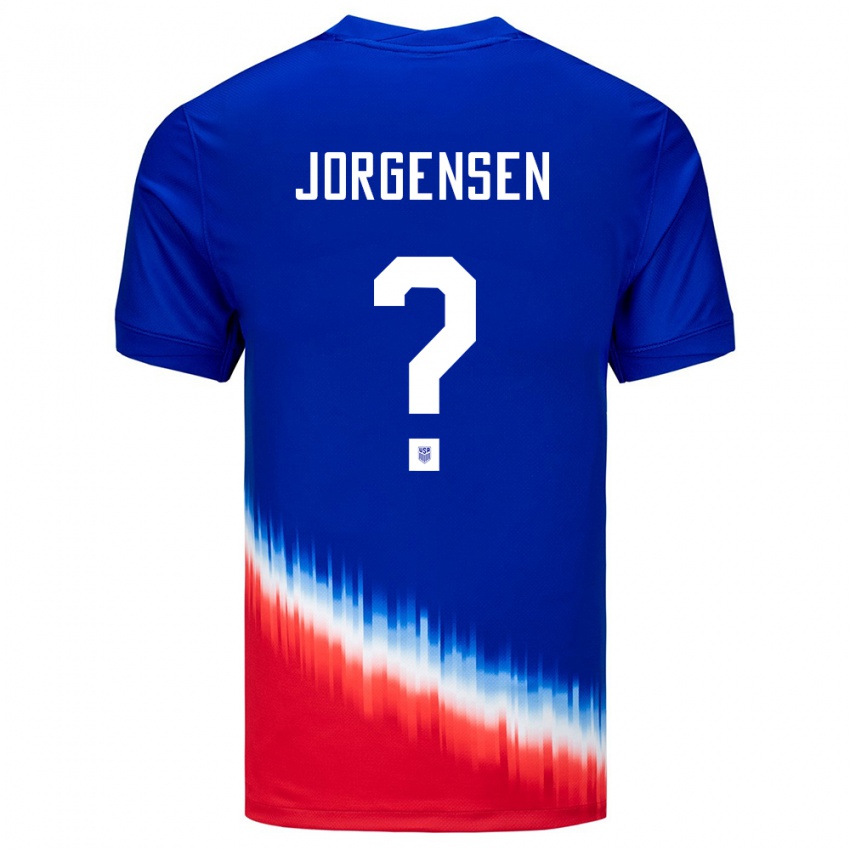 ילדים ארצות הברית Owen Jorgensen #0 כְּחוֹל הרחק ג'רזי 24-26 חולצה קצרה