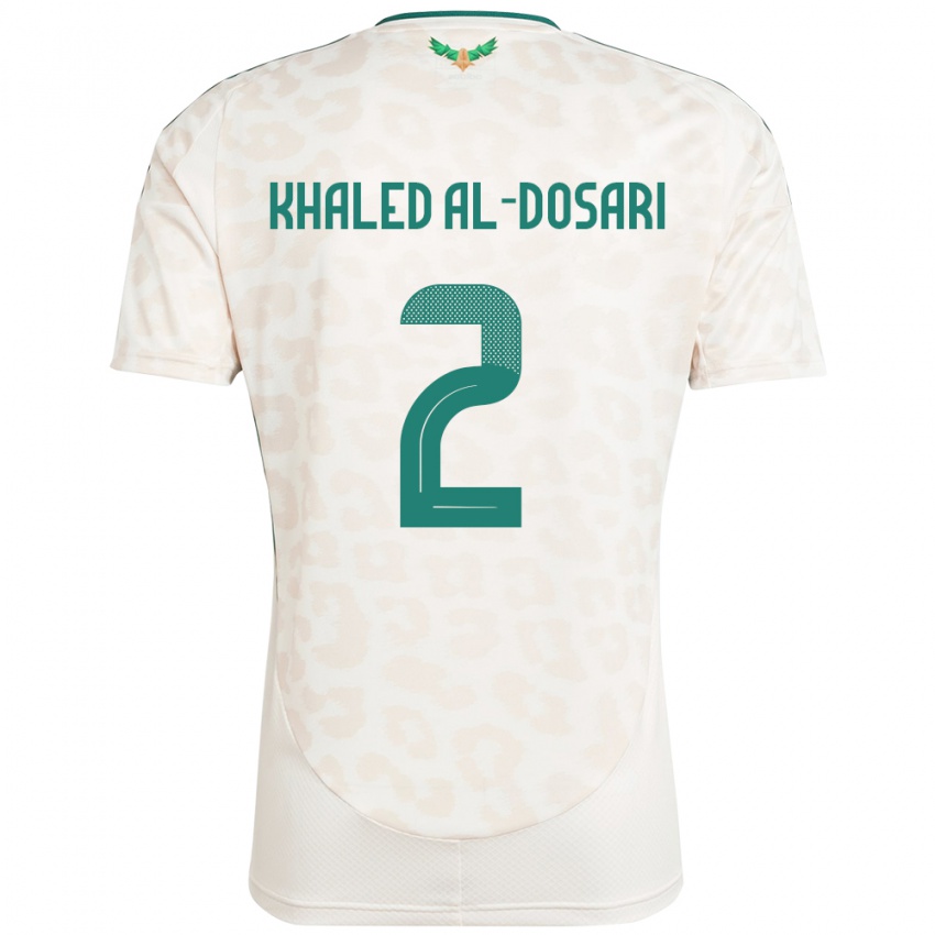 ילדים ערב הסעודית Yazeed Khaled Al-Dosari #2 לָבָן הרחק ג'רזי 24-26 חולצה קצרה