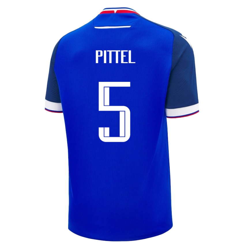 גברים סלובקיה Peter Pittel #5 כְּחוֹל ג'רזי ביתית 24-26 חולצה קצרה