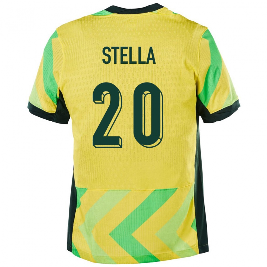 נשים אוֹסטְרַלִיָה Xavier Stella #20 זָהוּב ג'רזי ביתית 24-26 חולצה קצרה