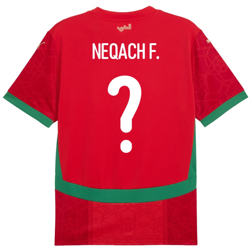 נשים מָרוֹקוֹ Aarón Neqach Fernández #0 אָדוֹם ג'רזי ביתית 24-26 חולצה קצרה