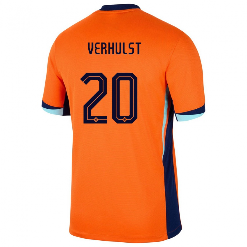 נשים הולנד Gino Verhulst #20 תפוז ג'רזי ביתית 24-26 חולצה קצרה