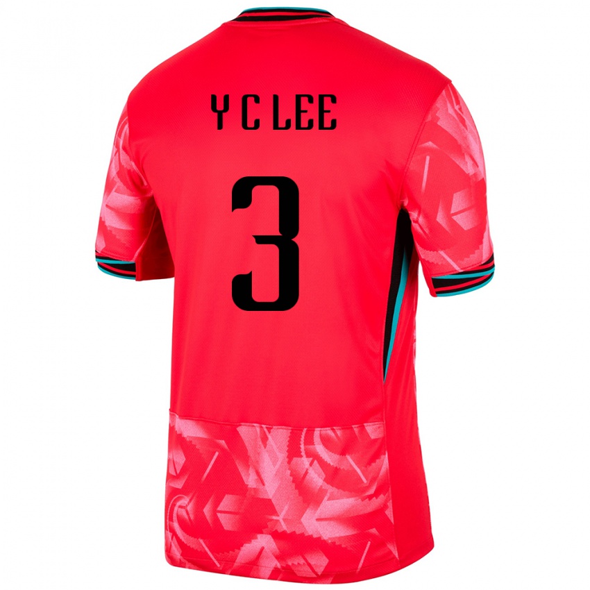 נשים דרום קוריאה Ye-Chan Lee #3 אָדוֹם ג'רזי ביתית 24-26 חולצה קצרה