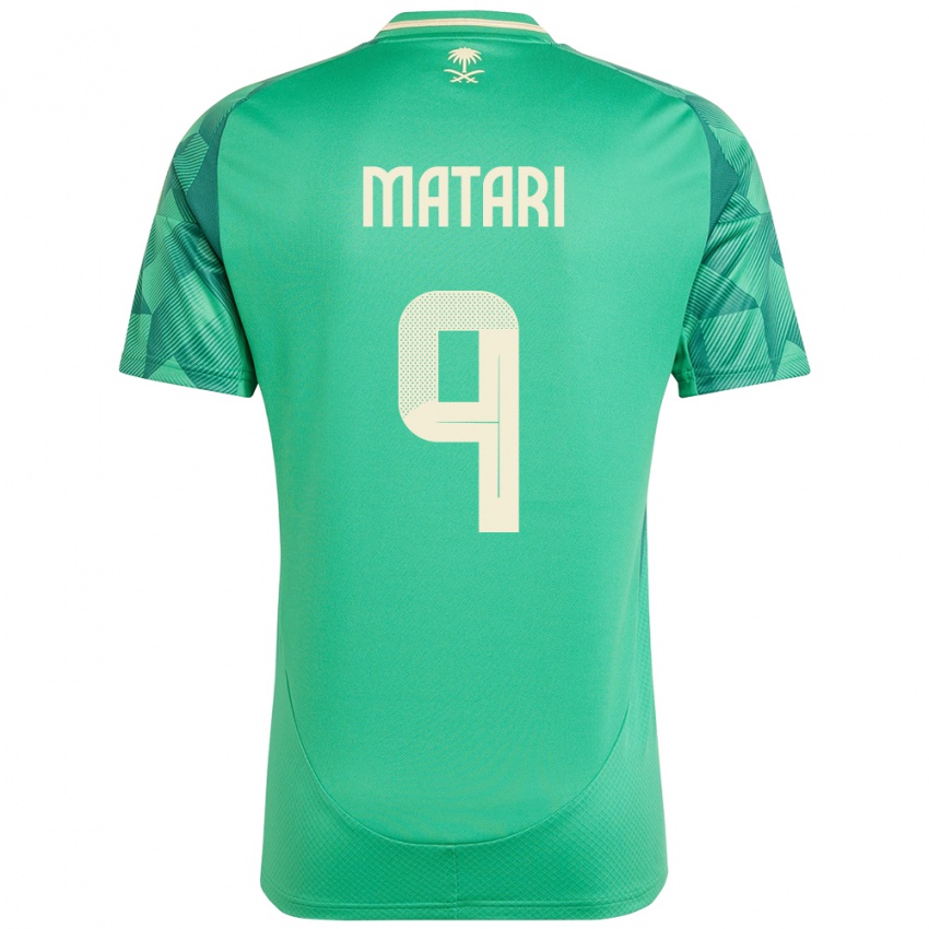נשים ערב הסעודית Abdulhadi Matari #9 יָרוֹק ג'רזי ביתית 24-26 חולצה קצרה