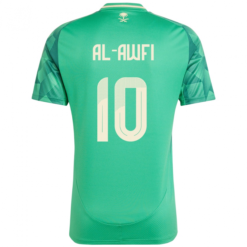 נשים ערב הסעודית Al-Walid Al-Awfi #10 יָרוֹק ג'רזי ביתית 24-26 חולצה קצרה