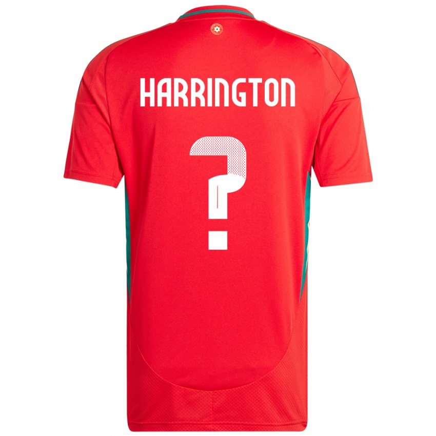 נשים ויילס Theo Harrington #0 אָדוֹם ג'רזי ביתית 24-26 חולצה קצרה