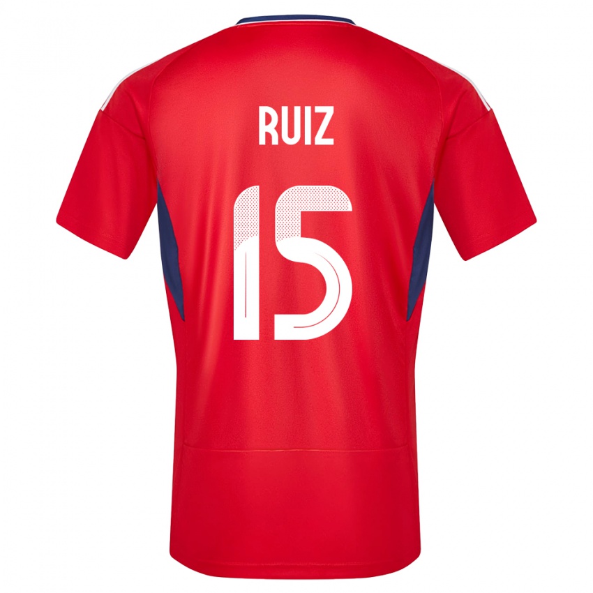 נשים קוסטה ריקה John Ruiz #15 אָדוֹם ג'רזי ביתית 24-26 חולצה קצרה