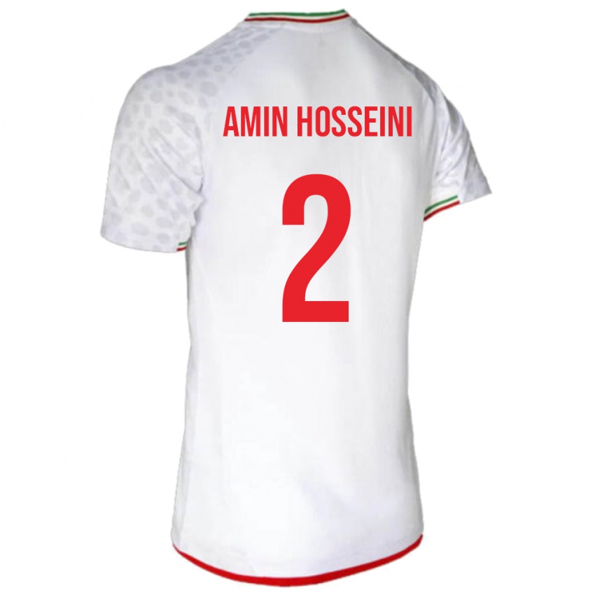 נשים איראן Mohammad Amin Hosseini #2 לָבָן ג'רזי ביתית 24-26 חולצה קצרה