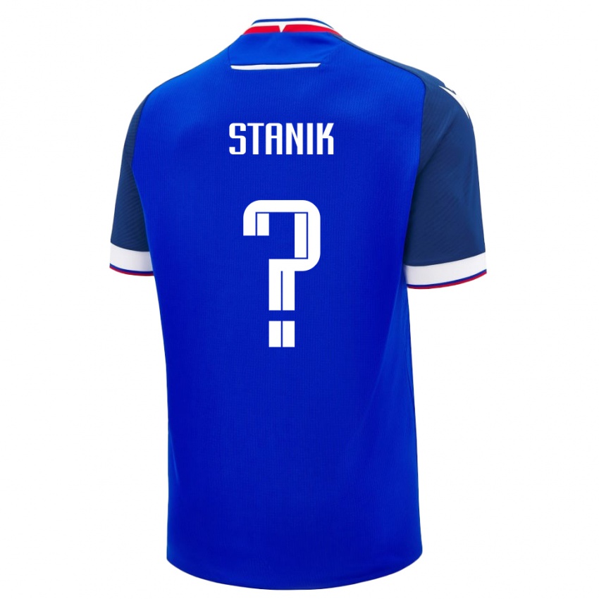 נשים סלובקיה Teodor Stanik #0 כְּחוֹל ג'רזי ביתית 24-26 חולצה קצרה