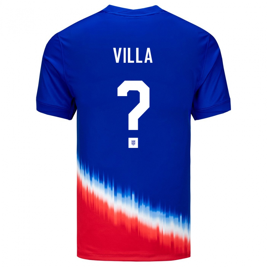 נשים ארצות הברית Gio Villa #0 כְּחוֹל הרחק ג'רזי 24-26 חולצה קצרה