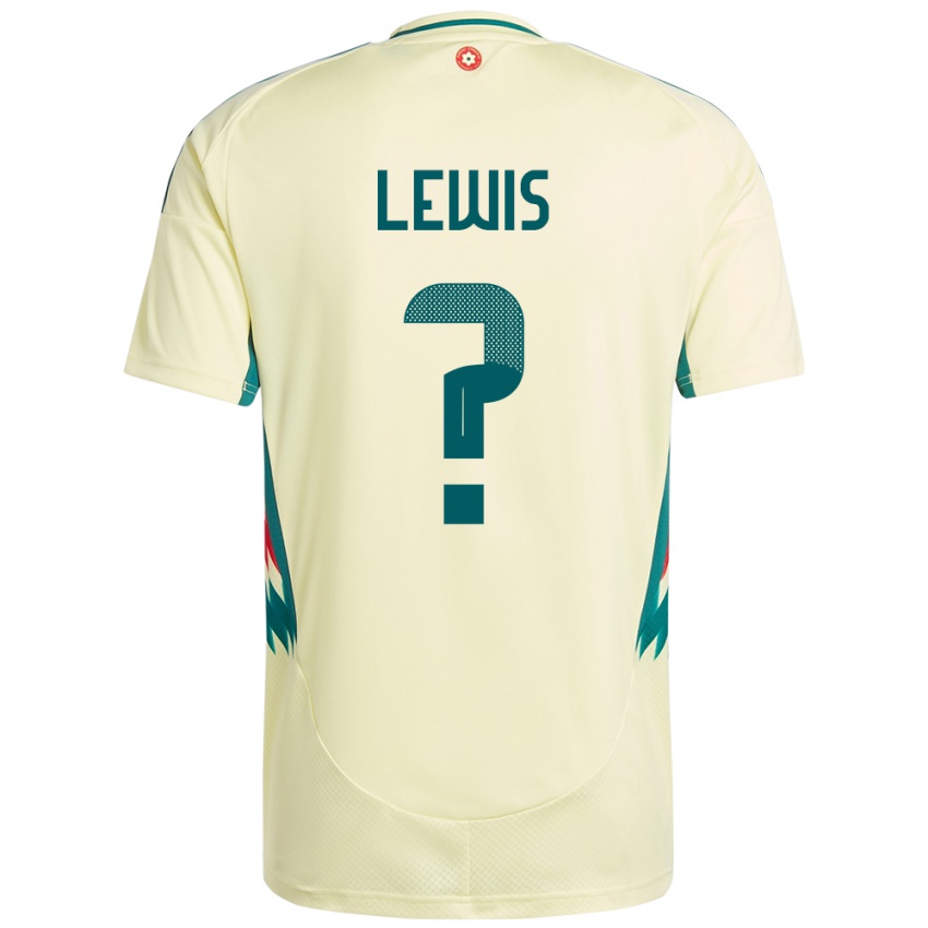 נשים ויילס Bobby Lewis #0 בז' צהוב הרחק ג'רזי 24-26 חולצה קצרה