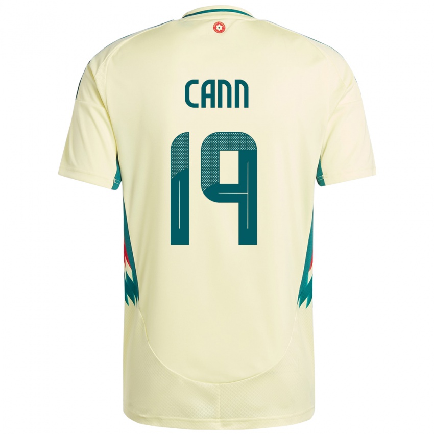 נשים ויילס Ethan Cann #19 בז' צהוב הרחק ג'רזי 24-26 חולצה קצרה