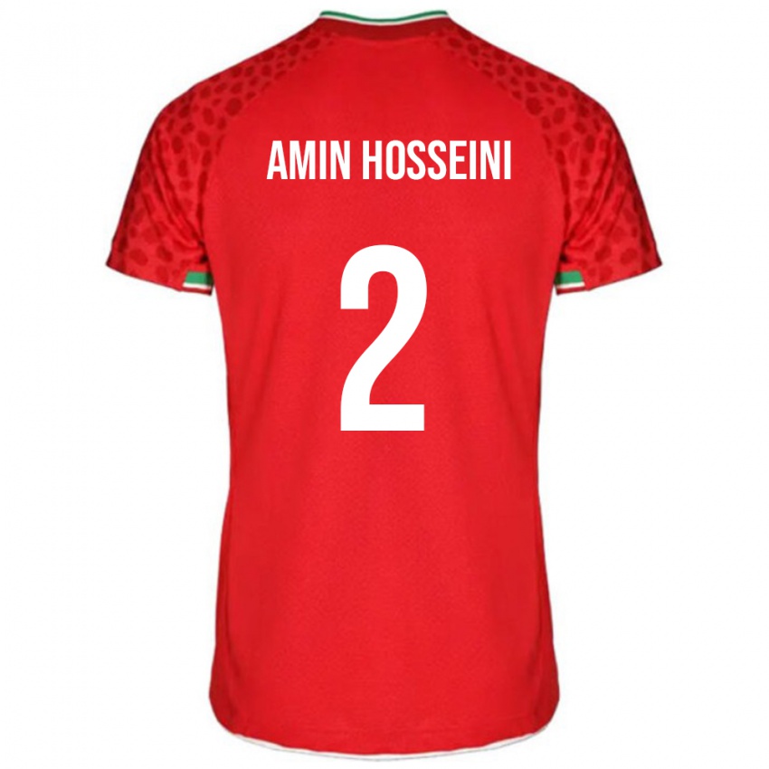 נשים איראן Mohammad Amin Hosseini #2 אָדוֹם הרחק ג'רזי 24-26 חולצה קצרה