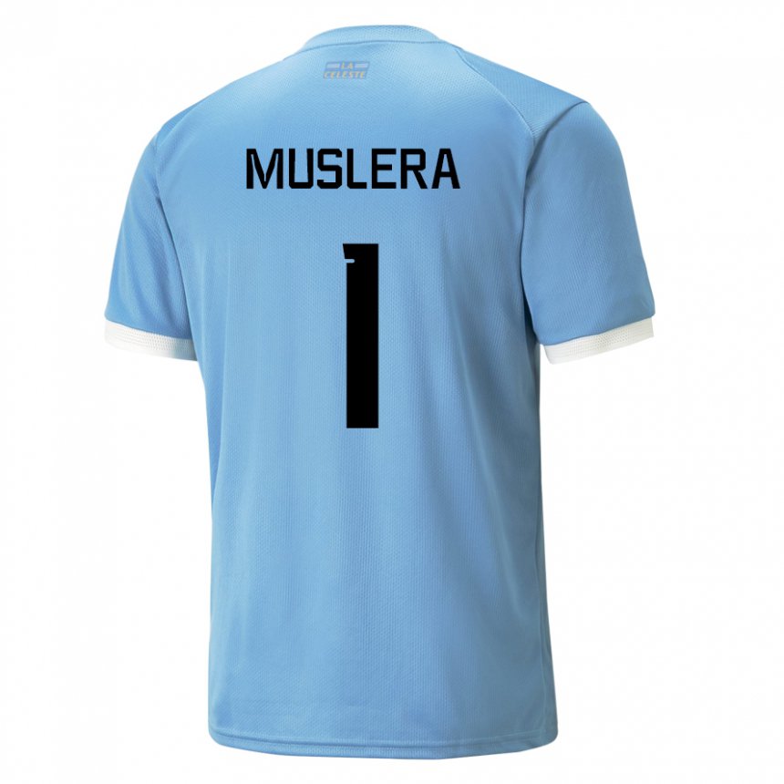 ילדים אורוגוואי פרננדו מוסלרה #1 כָּחוֹל ג'רזי ביתית 22-24 חולצה קצרה