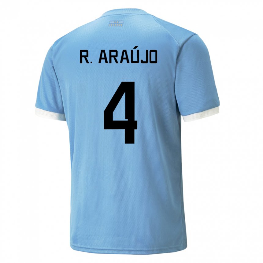 ילדים אורוגוואי רונלד אראוחו #4 כָּחוֹל ג'רזי ביתית 22-24 חולצה קצרה
