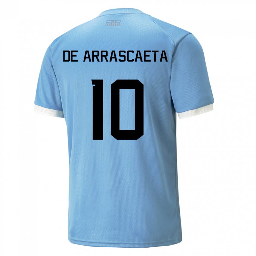 ילדים אורוגוואי ג'ורג'יאן דה ארסקאטה #10 כָּחוֹל ג'רזי ביתית 22-24 חולצה קצרה