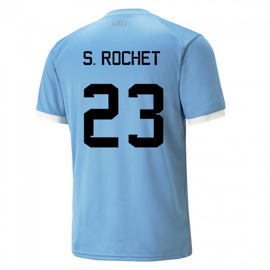 ילדים אורוגוואי סרחיו רוצ'ט #23 כָּחוֹל ג'רזי ביתית 22-24 חולצה קצרה