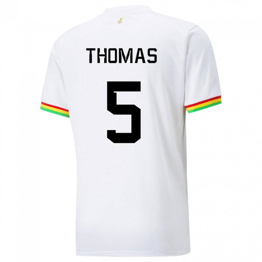 גברים גאנה תומאס פארטי #5 לבן ג'רזי ביתית 22-24 חולצה קצרה