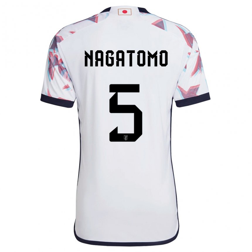 גברים יפן יוטו נגאטומו #5 לבן הרחק ג'רזי 22-24 חולצה קצרה