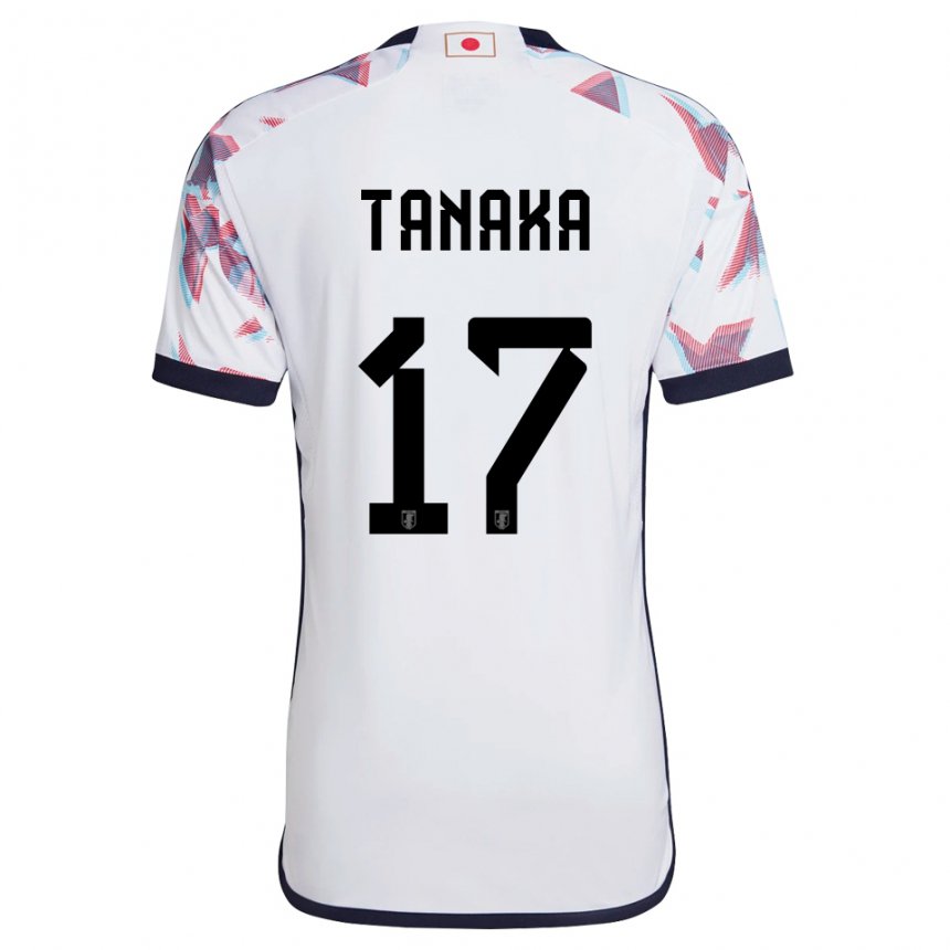 גברים יפן אאו טנאקה #17 לבן הרחק ג'רזי 22-24 חולצה קצרה