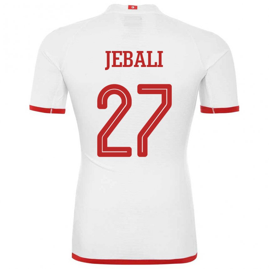 גברים תוניסיה עיסאם ג'באלי #27 לבן הרחק ג'רזי 22-24 חולצה קצרה