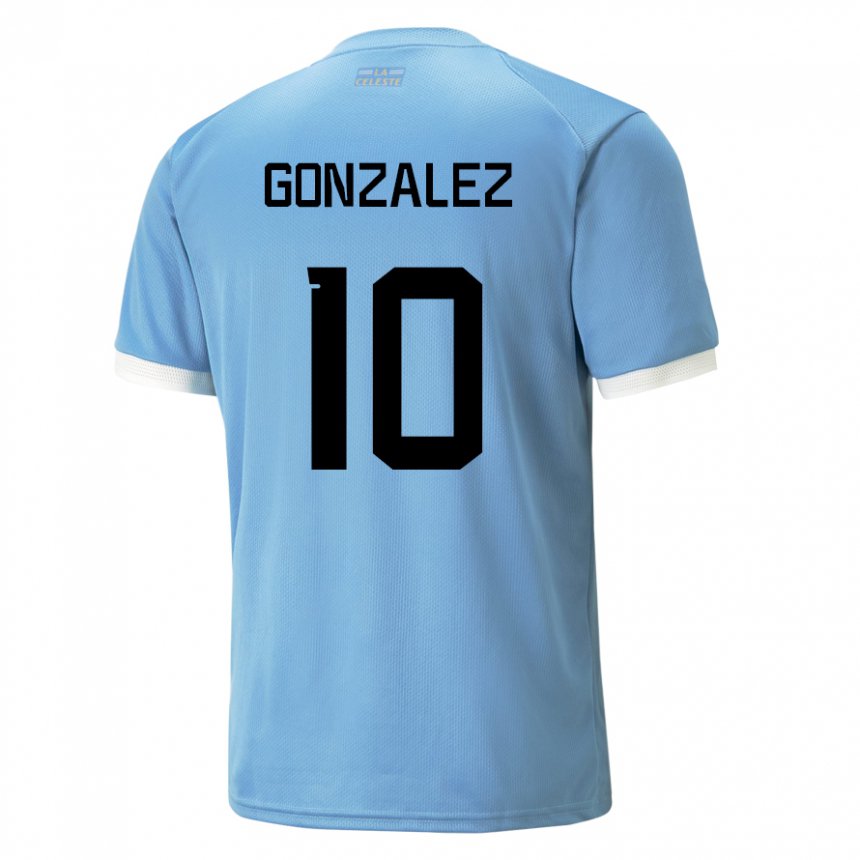 ילדים אורוגוואי פרנקו גונזלס #10 כָּחוֹל ג'רזי ביתית 22-24 חולצה קצרה