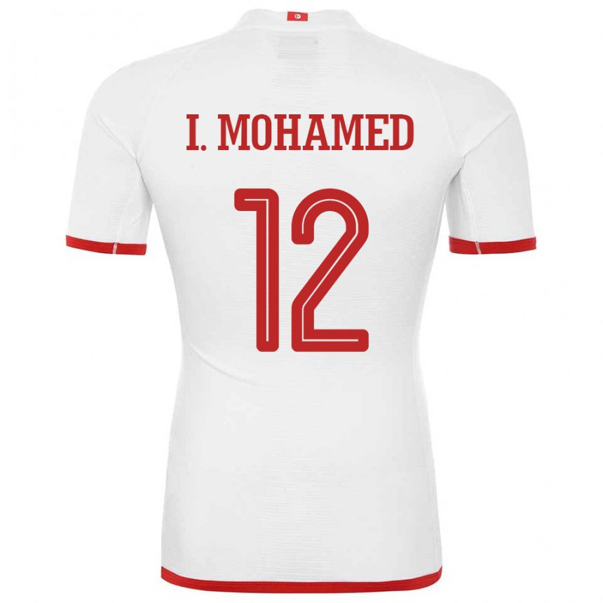 נשים תוניסיה איבתיסם בן מוחמד #12 לבן הרחק ג'רזי 22-24 חולצה קצרה