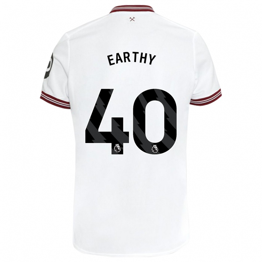 ילדים George Earthy #40 לבן הרחק ג'רזי 2023/24 חולצה קצרה