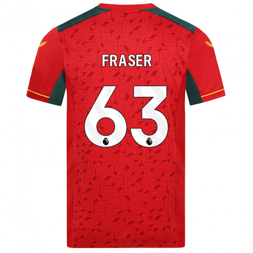 ילדים Nathan Fraser #63 אָדוֹם הרחק ג'רזי 2023/24 חולצה קצרה